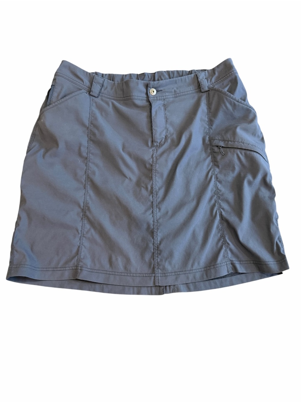 Duluth Trading Dry on the Fly Skort Gray Hiking Travel Size 18